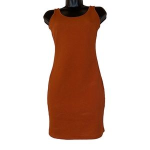 Burnt orange low back mini dress size XS